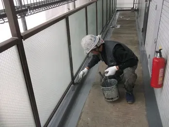 ④ウレタン防水塗布