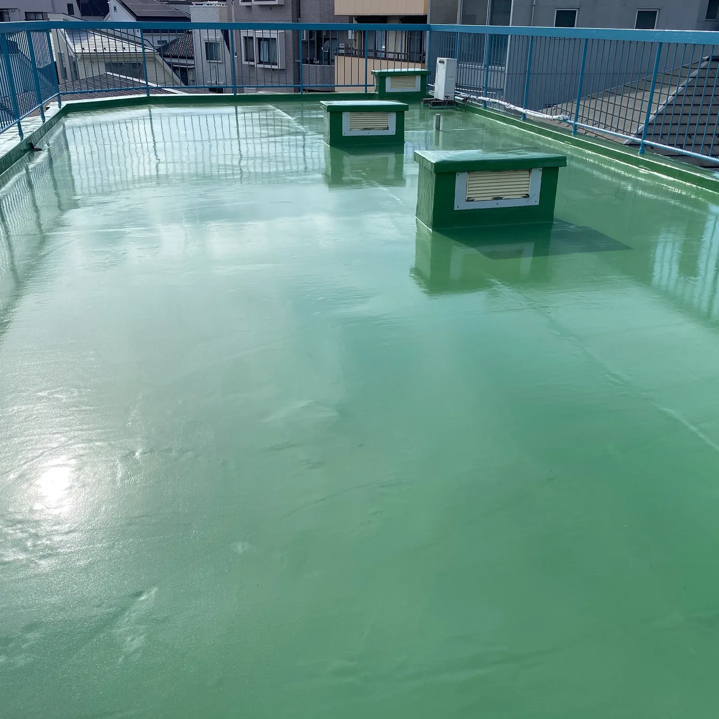 【中野区上高田】屋上ウレタン樹脂塗膜防水工事完了報告