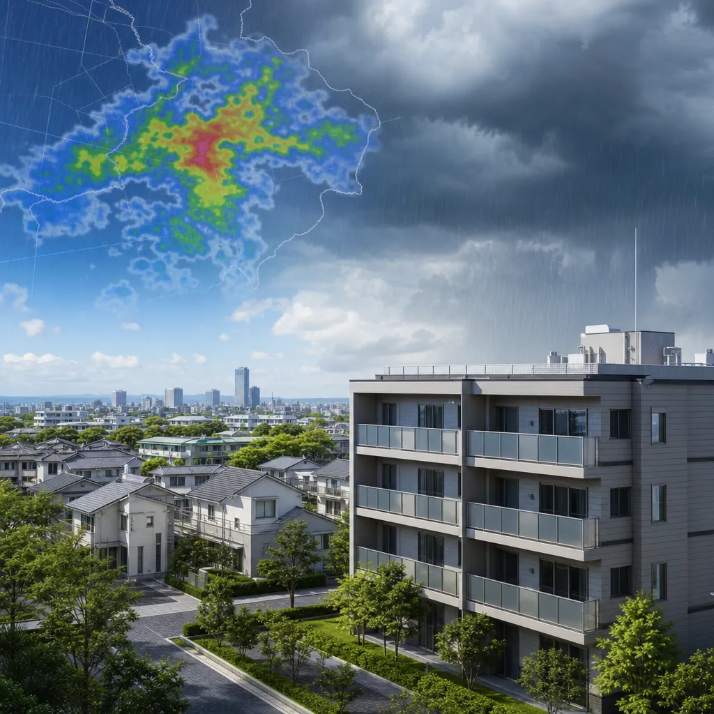 熊本の局地雨を雨雲レーダーで読む修繕工程